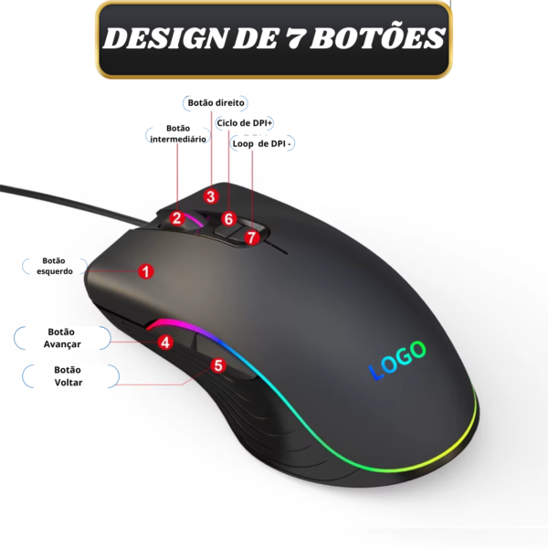 MOUSE GAMER ANUBIS RGB 4800DPI REF.: KP-MU008 - Image 3